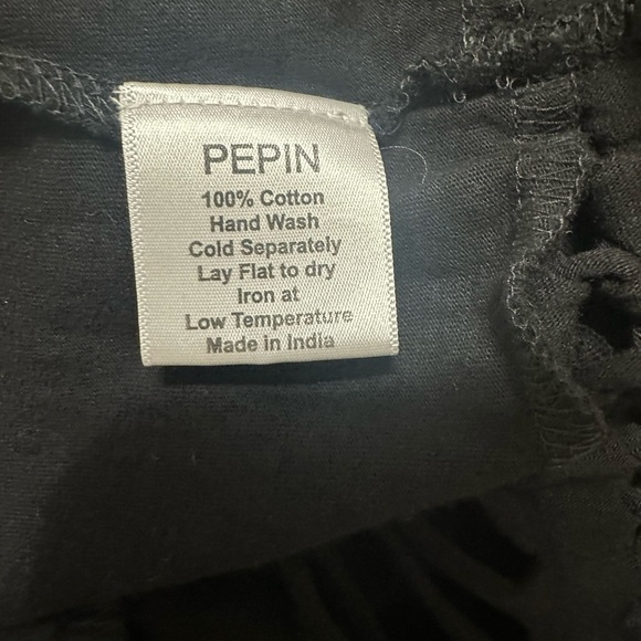 Pepin black fringe boho chic maxi dress sz XS - Picture 7 of 9